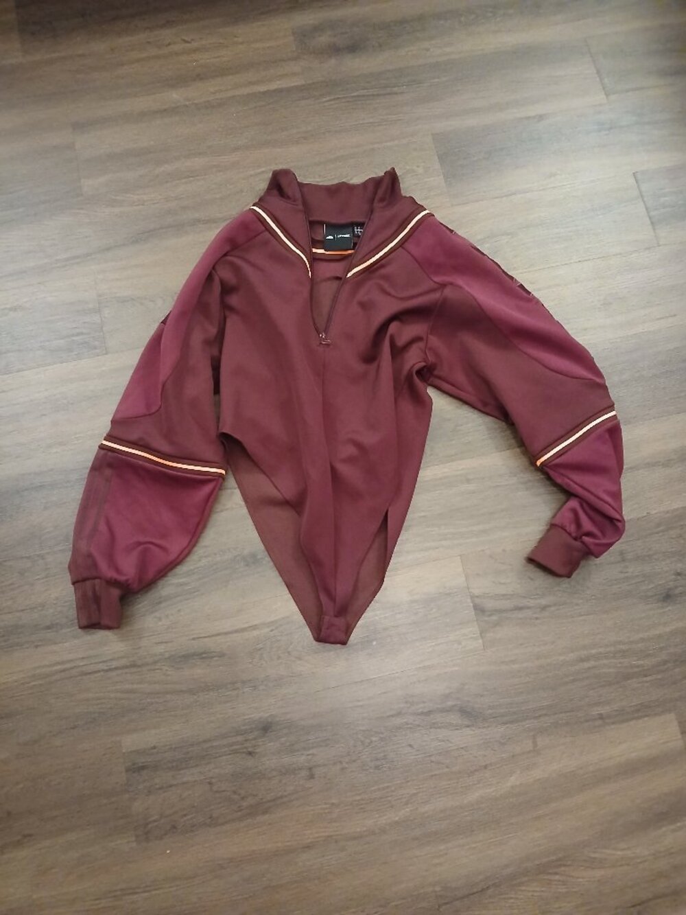 RARE adidas Beyoncé IVP Tracktop BodySuit Maroon Orange XL - Picture 2 of 6